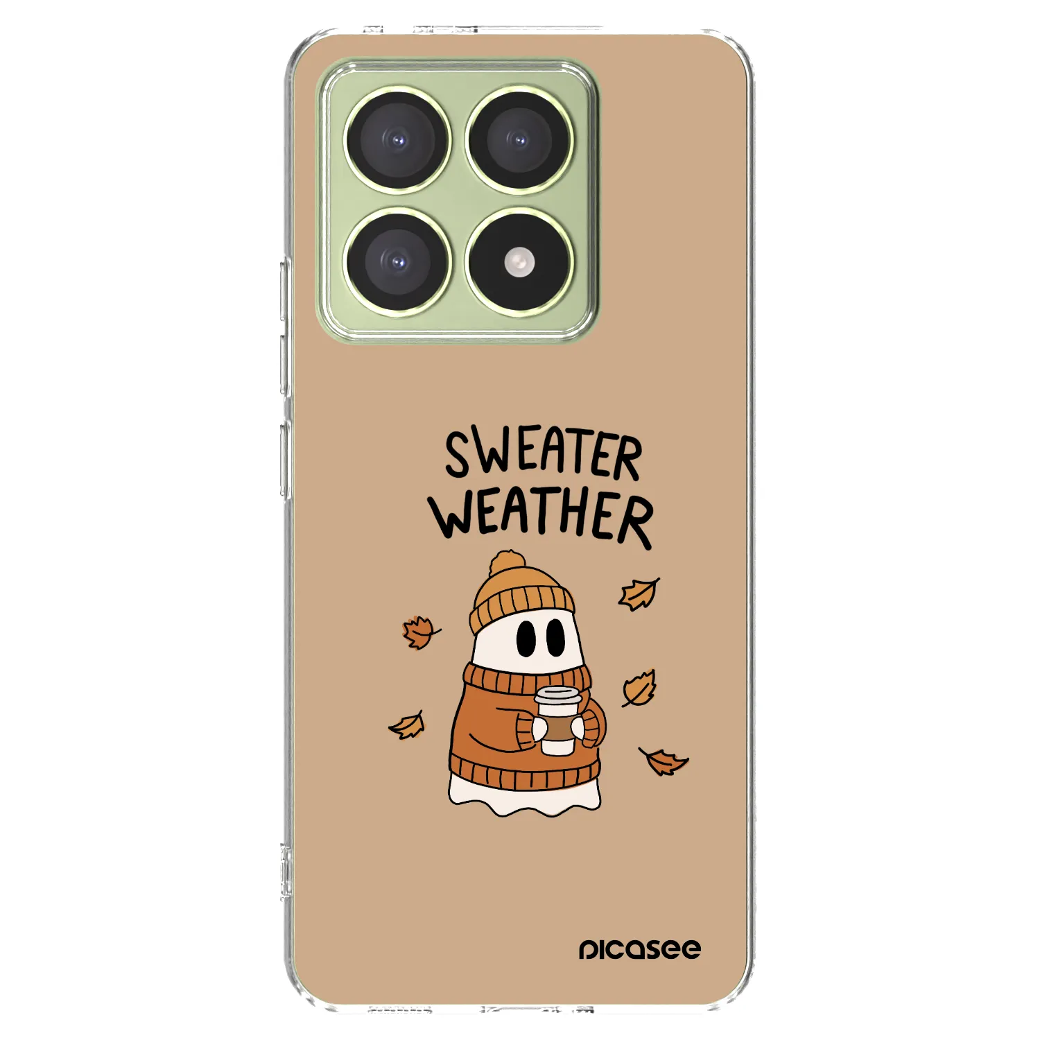 Picasee silikonska prozirna maskica za Xiaomi 14T - Sweater ghost