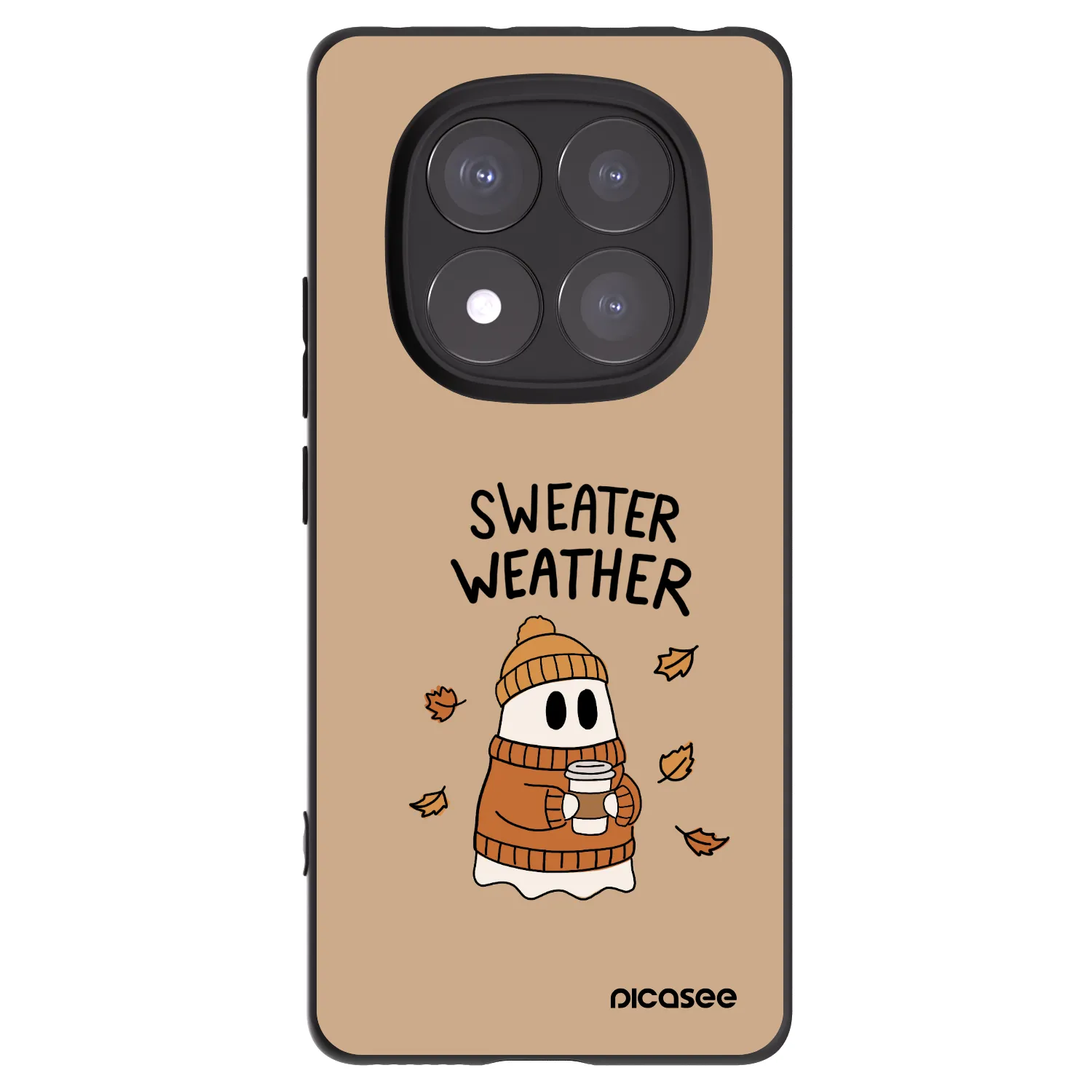 Picasee crna silikonska maskica za Xiaomi Redmi Note 14 Pro+ 5G - Sweater ghost