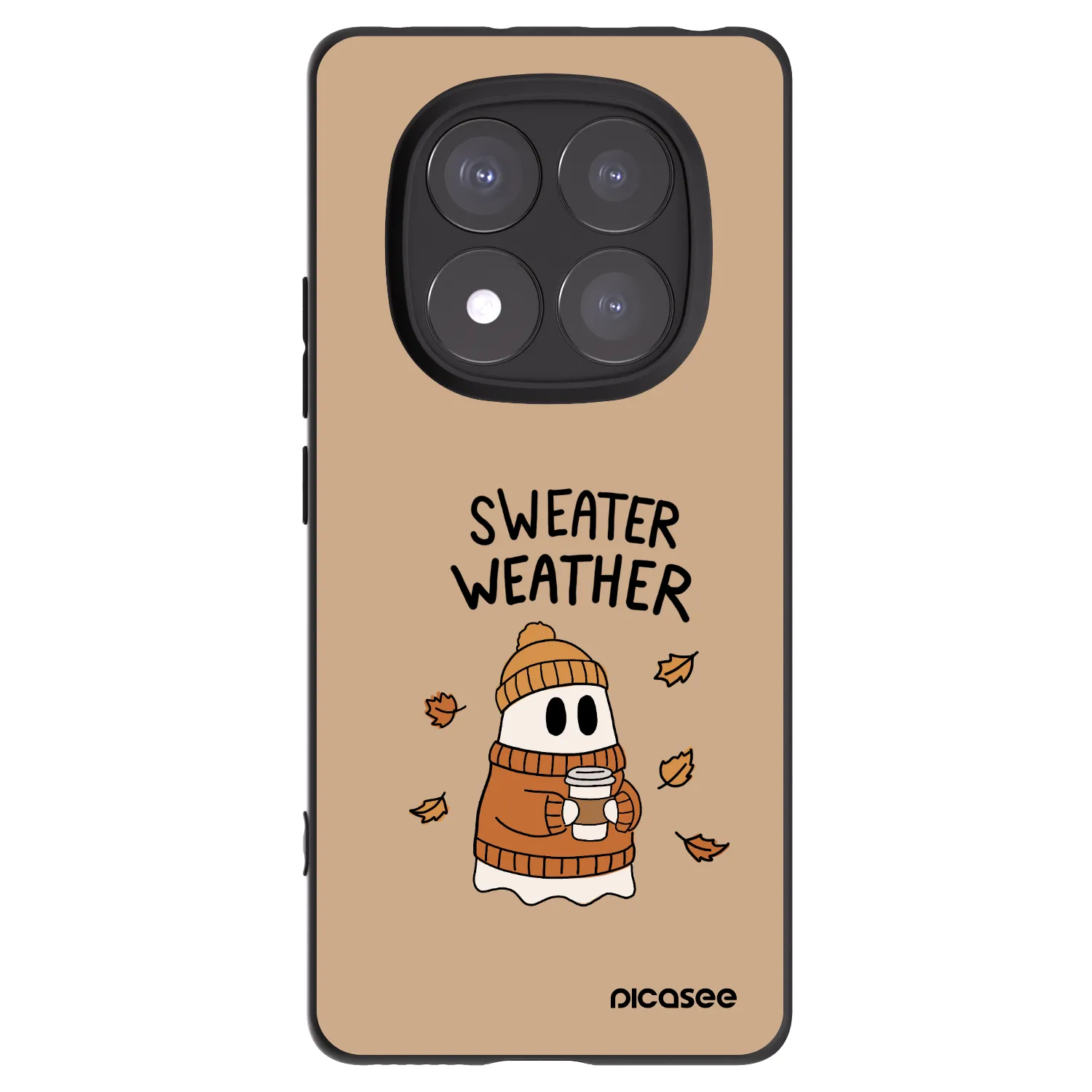 Picasee crna silikonska maskica za Xiaomi Redmi Note 14 Pro 5G - Sweater ghost
