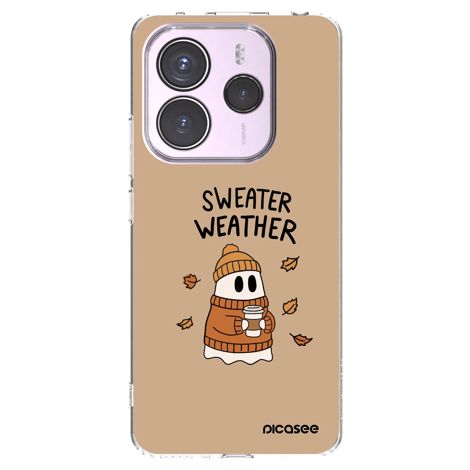 Picasee silikonska prozirna maskica za Xiaomi Redmi Note 14 5G - Sweater ghost