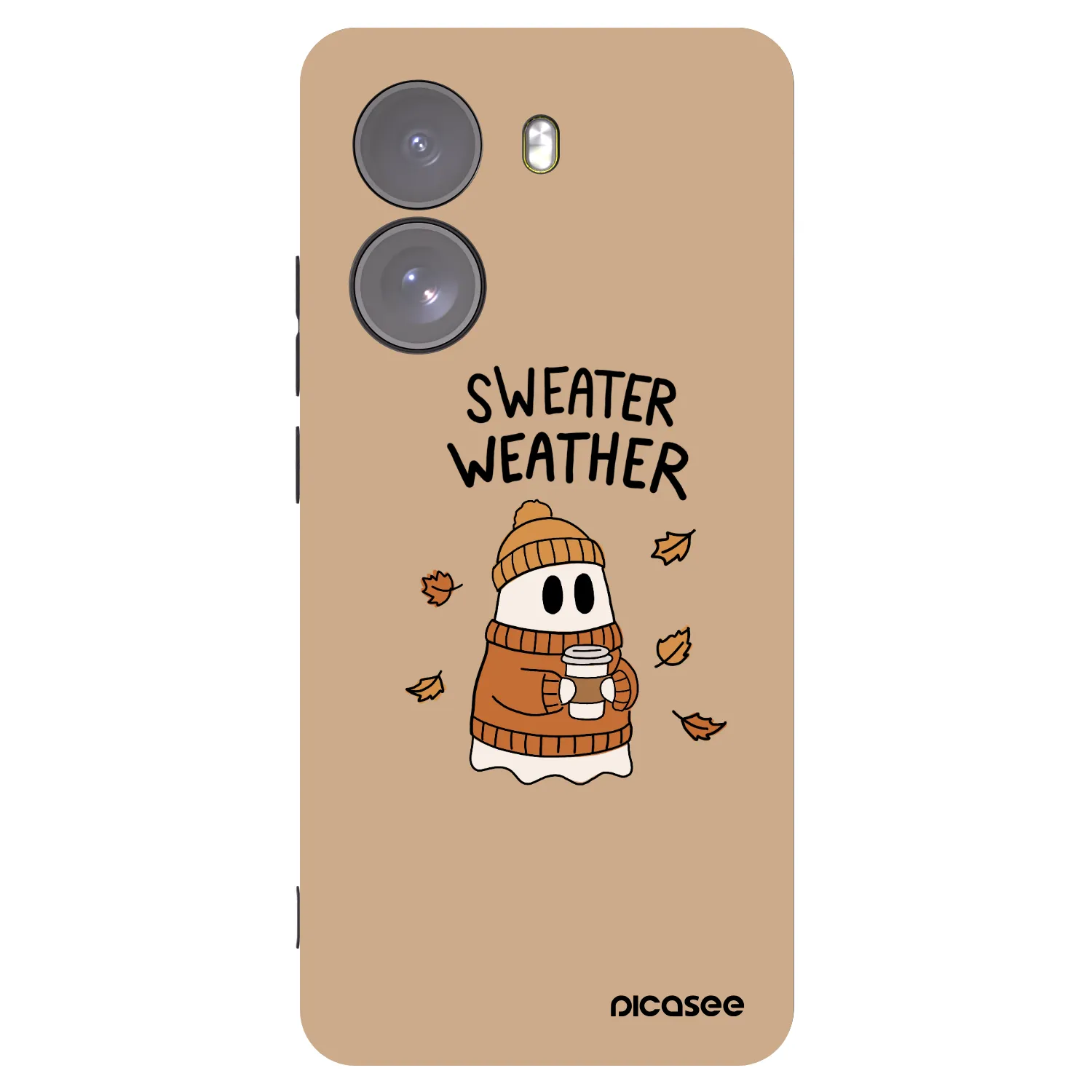 Picasee crna silikonska maskica za Xiaomi Poco X7 - Sweater ghost