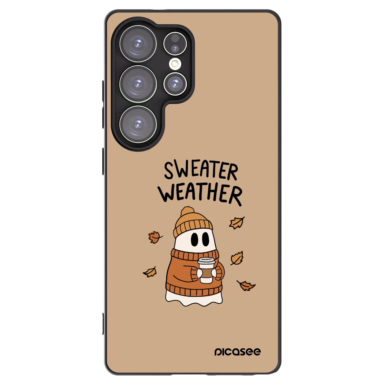 Picasee crna silikonska maskica za Samsung Galaxy S25 Ultra 5G - Sweater ghost