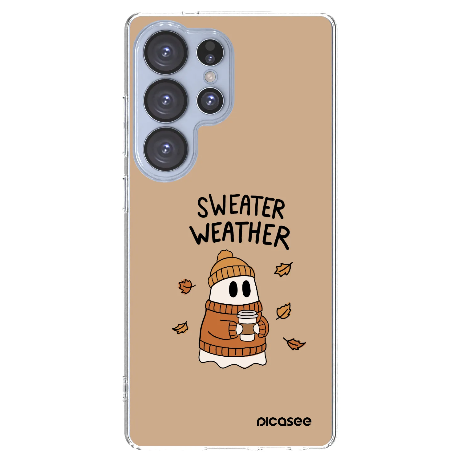 Picasee silikonska prozirna maskica za Samsung Galaxy S25 Ultra 5G - Sweater ghost