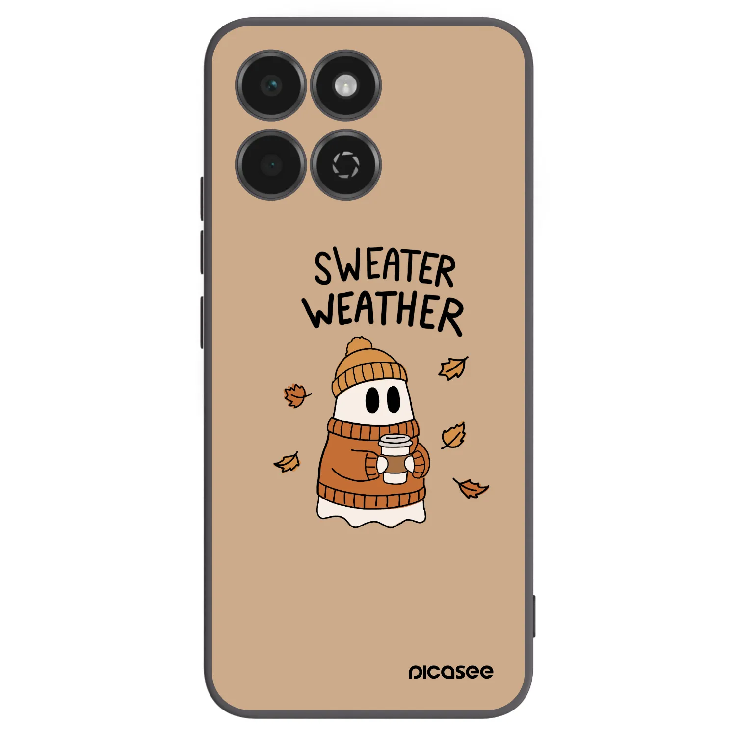 Picasee crna silikonska maskica za Honor 200 Smart 5G - Sweater ghost