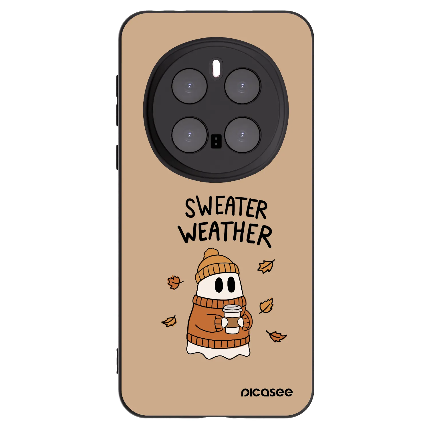 Picasee crna silikonska maskica za Honor Magic7 Pro 5G - Sweater ghost