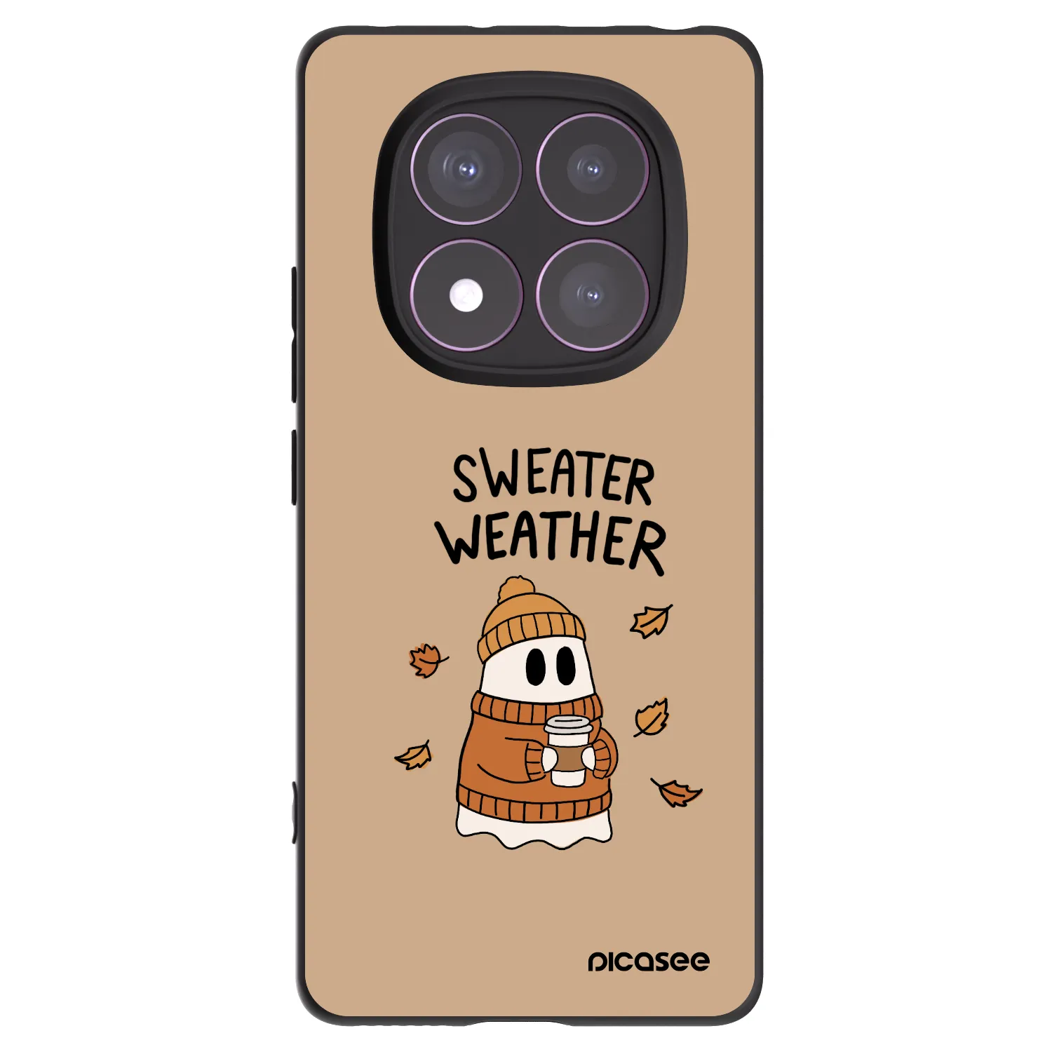 Picasee crna silikonska maskica za Xiaomi Redmi Note 14 Pro 4G - Sweater ghost