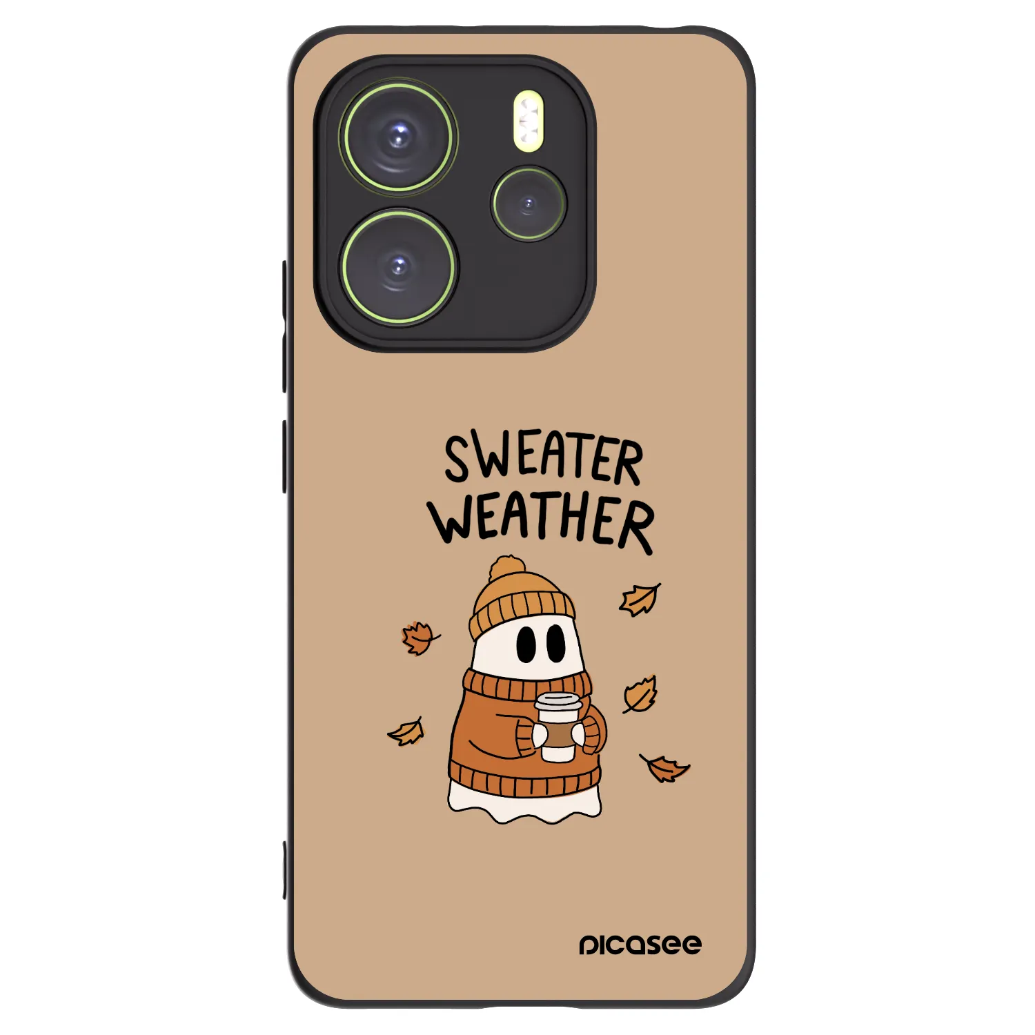 Picasee crna silikonska maskica za Xiaomi Redmi Note 14 4G - Sweater ghost