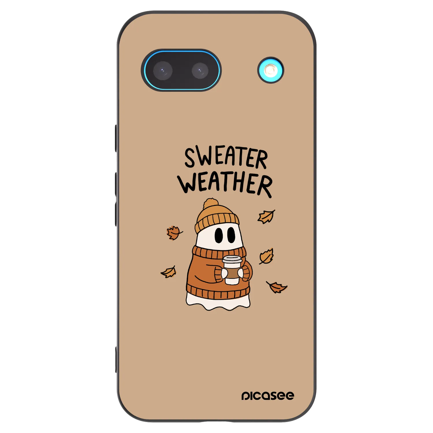 Picasee crna silikonska maskica za Google Pixel 8 - Sweater ghost