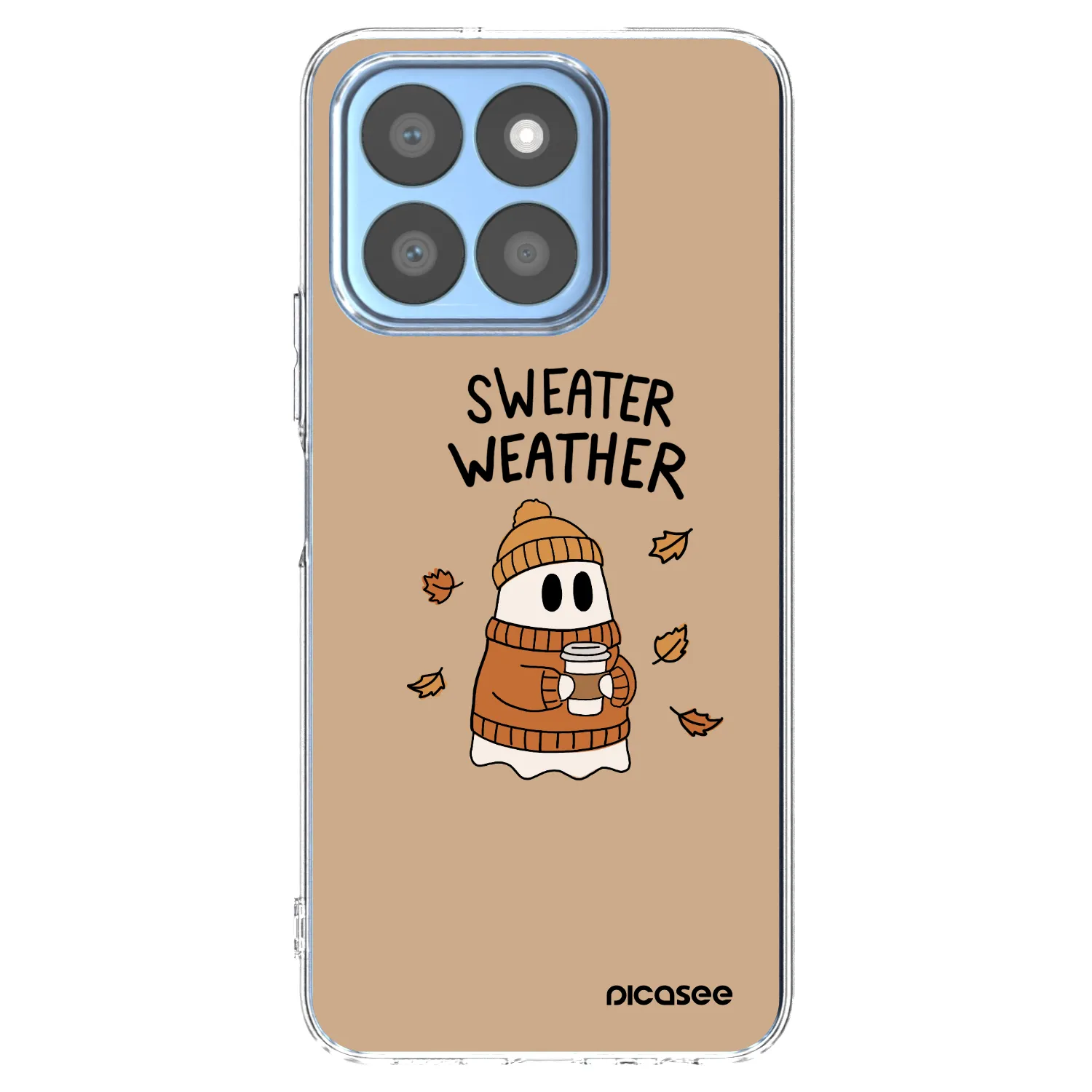 Picasee silikonska prozirna maskica za Honor X8c - Sweater ghost