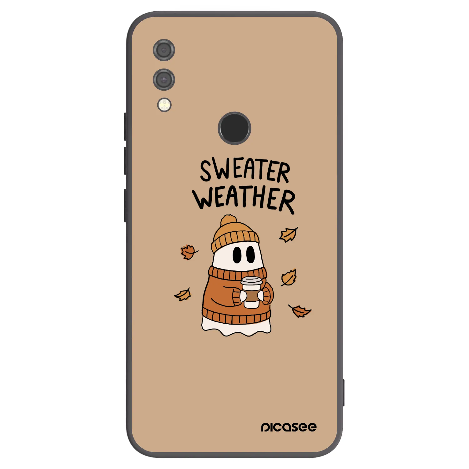 Picasee crna silikonska maskica za Xiaomi Redmi Note 7 - Sweater ghost