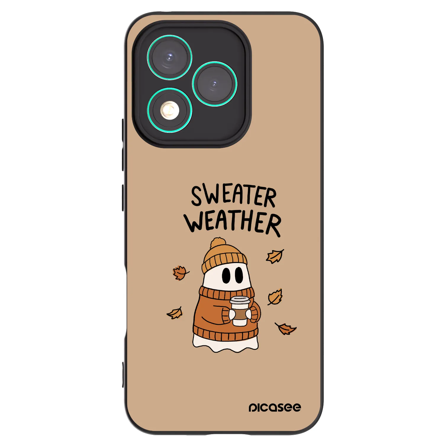 Picasee crna silikonska maskica za Honor 400 Lite 5G - Sweater ghost