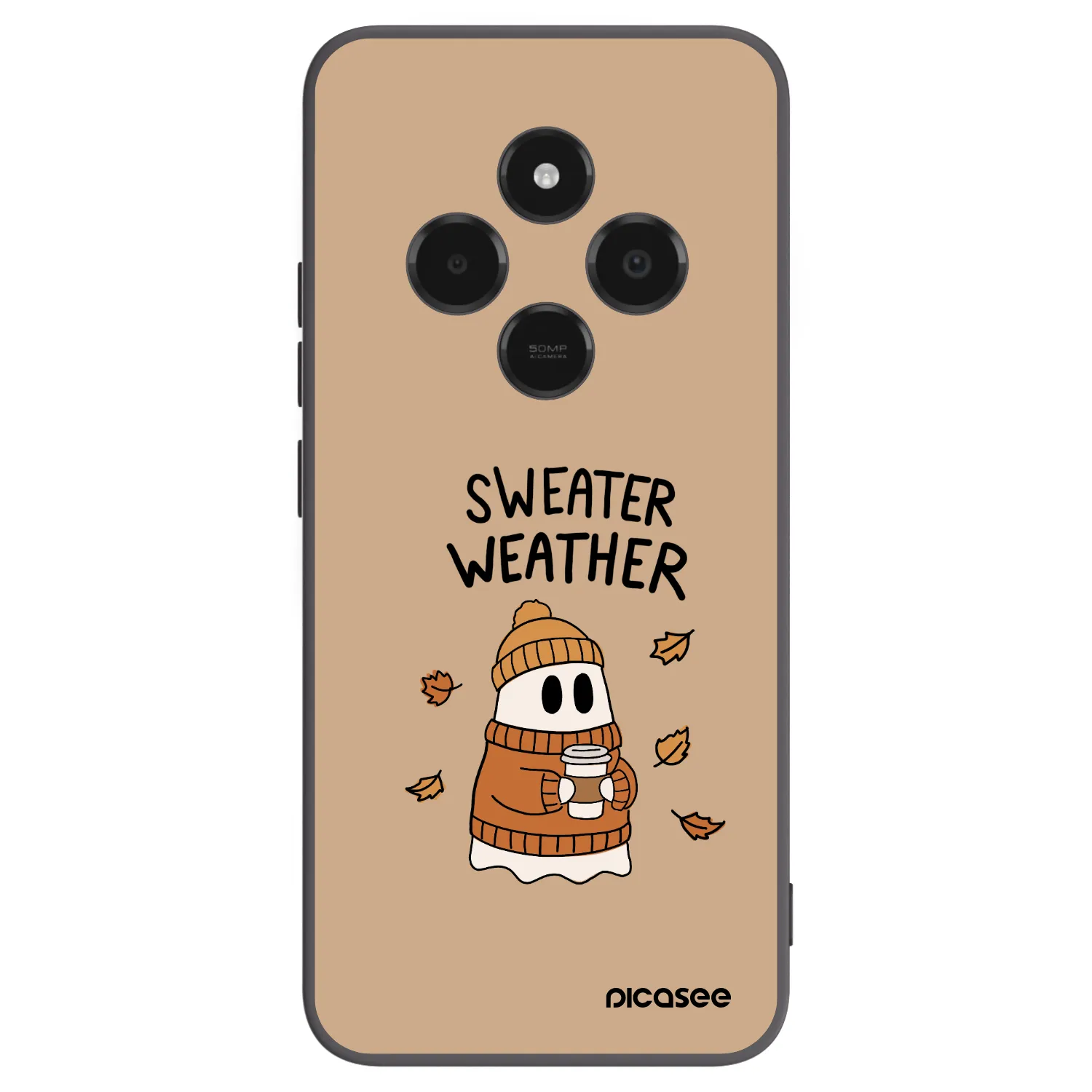 Picasee crna silikonska maskica za Xiaomi Poco C75 - Sweater ghost