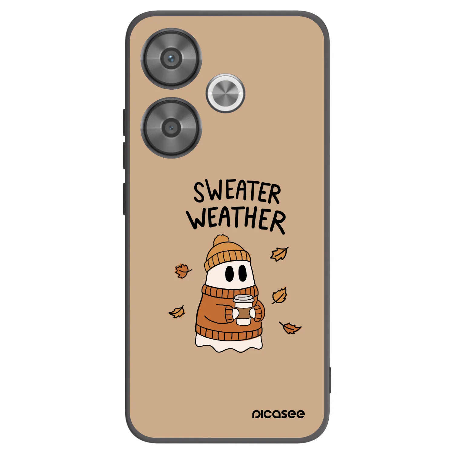 Picasee crna silikonska maskica za Xiaomi Poco F6 - Sweater ghost