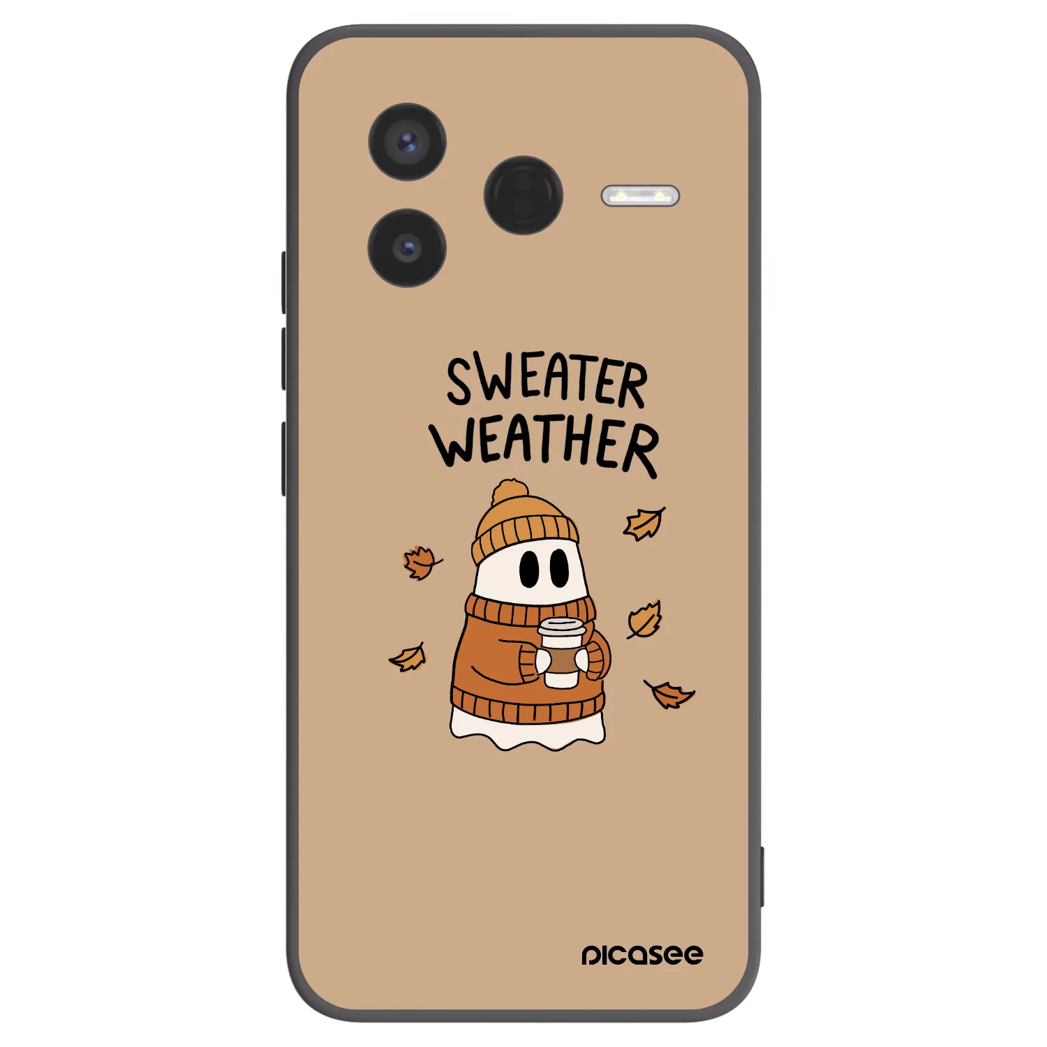Picasee crna silikonska maskica za Xiaomi Poco F7 Pro 5G - Sweater ghost