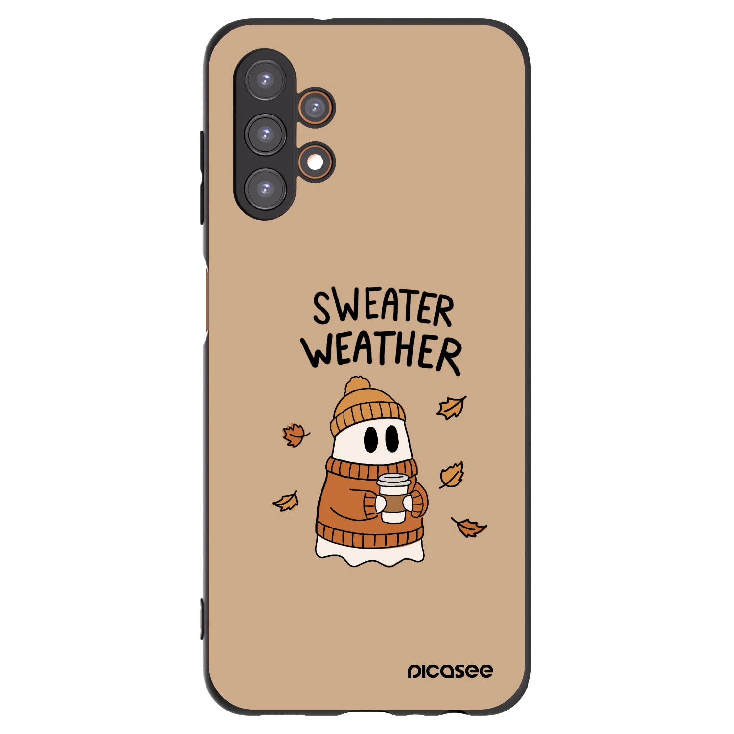 Picasee crna silikonska maskica za Samsung Galaxy A13 5G - Sweater ghost