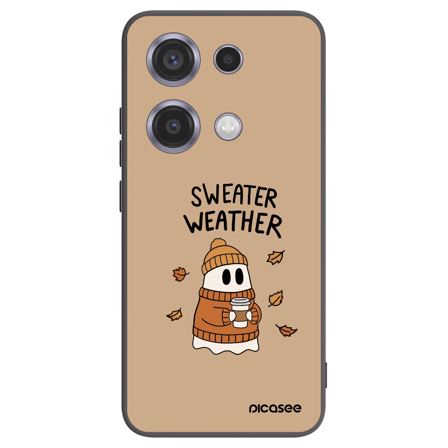 Picasee crna silikonska maskica za Xiaomi Redmi Note 14S - Sweater ghost