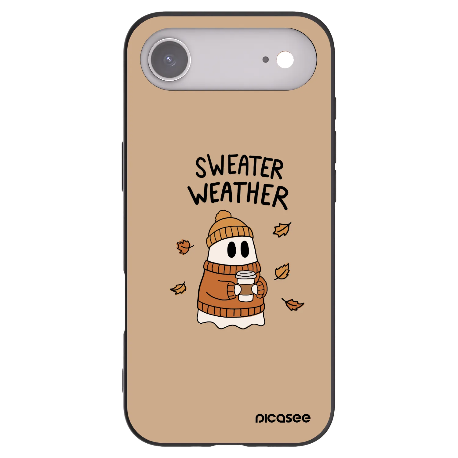 Picasee crna silikonska maskica za Apple iPhone Air - Sweater ghost