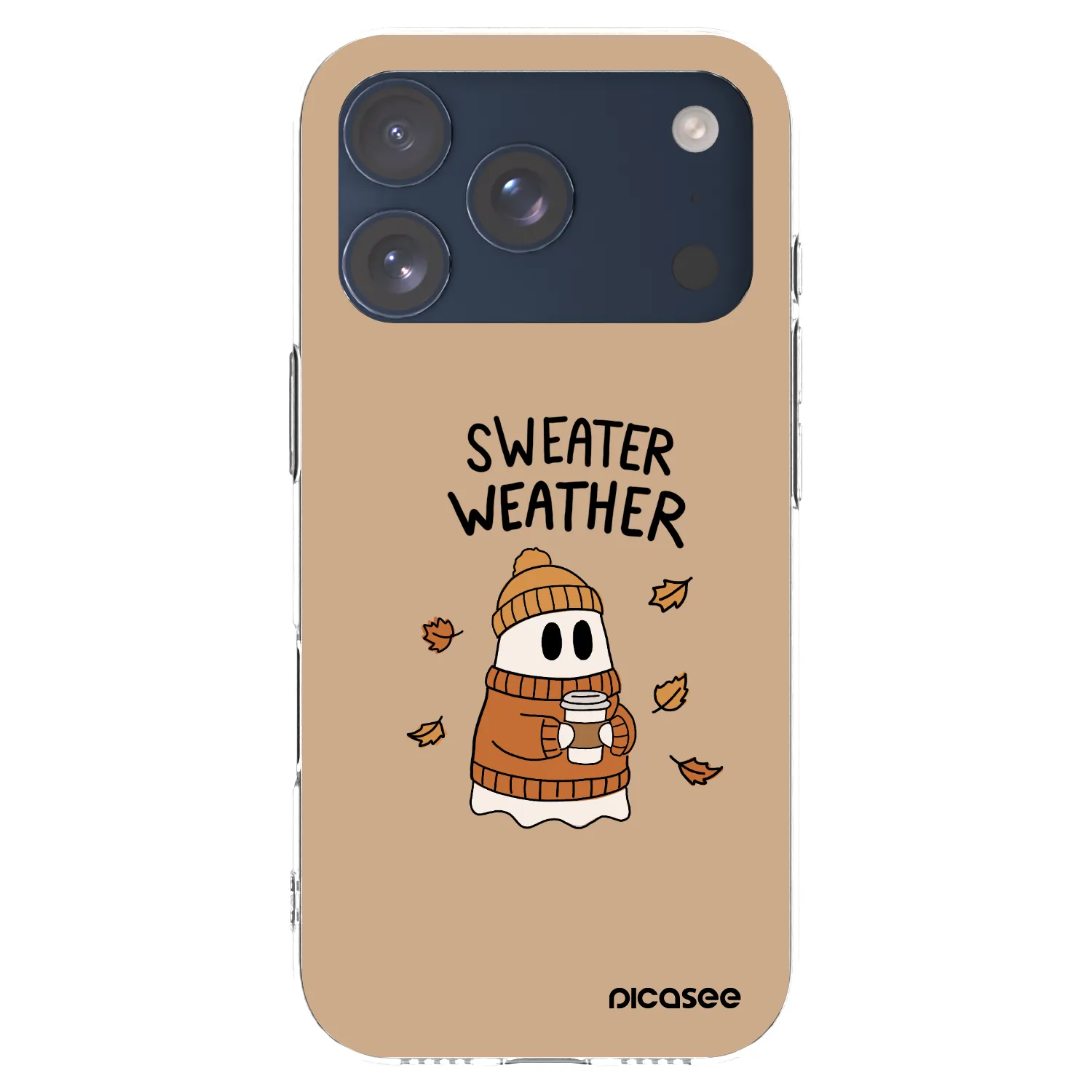 Picasee silikonska prozirna maskica za Apple iPhone 17 Pro - Sweater ghost