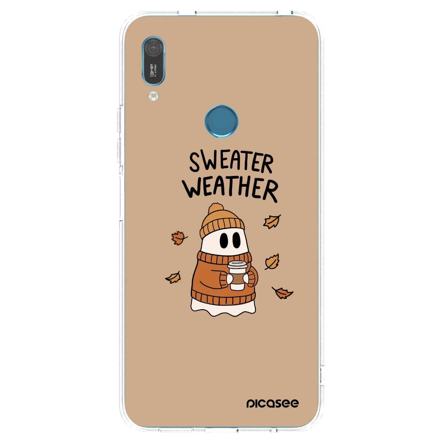 Picasee silikonska prozirna maskica za Huawei Y6 2019 - Sweater ghost