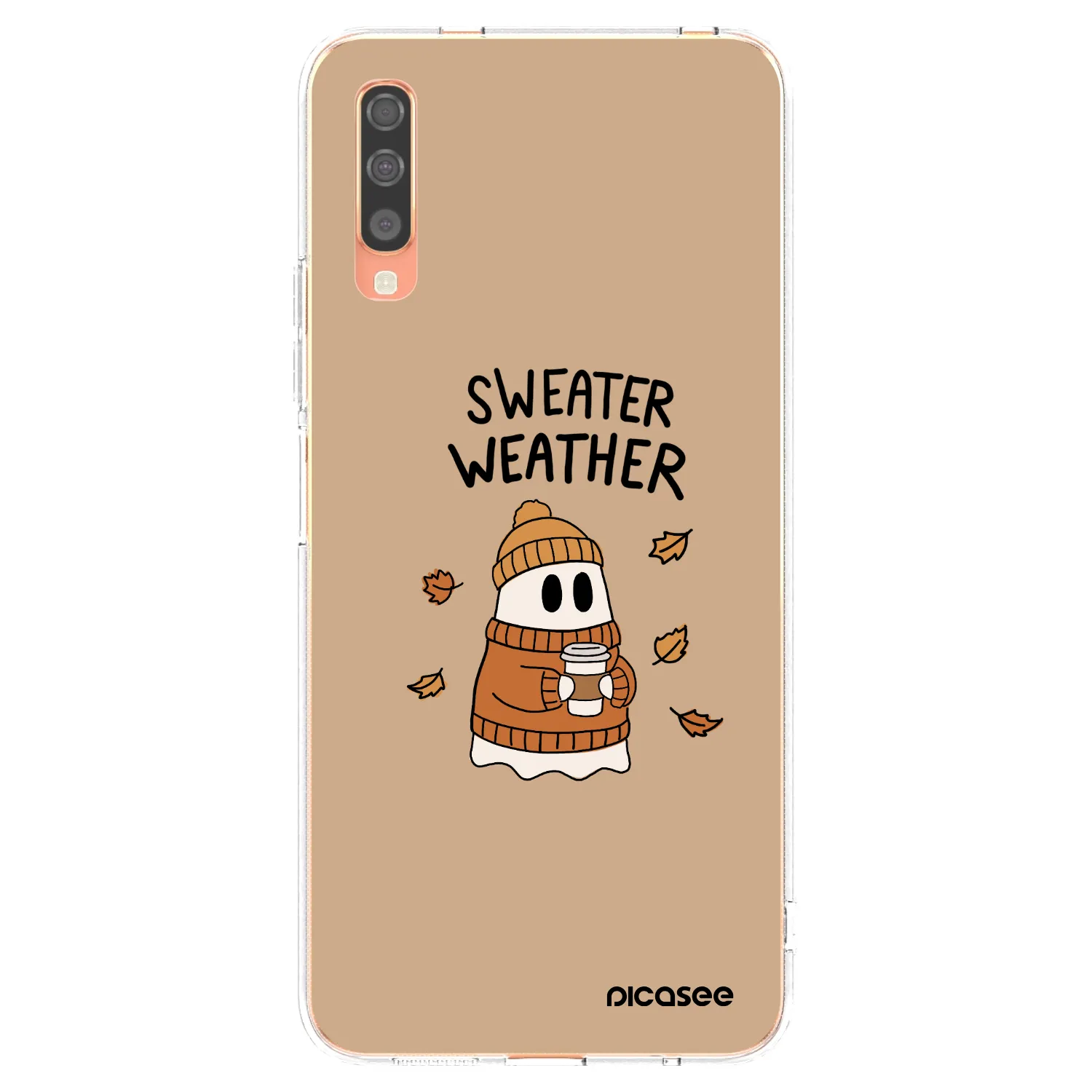 Picasee silikonska prozirna maskica za Samsung Galaxy A70 A705F - Sweater ghost