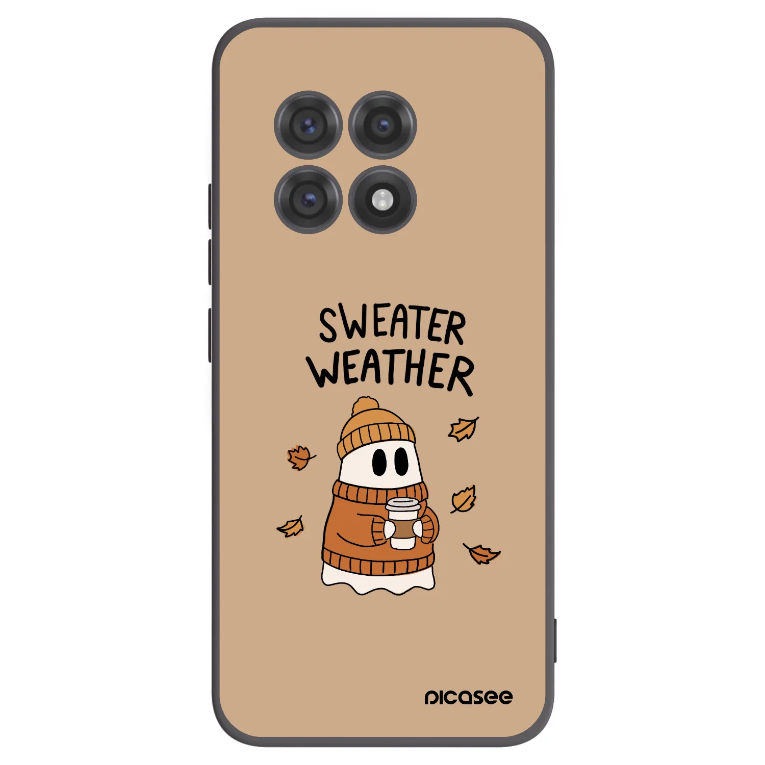 Picasee crna silikonska maskica za OnePlus 13R 5G - Sweater ghost