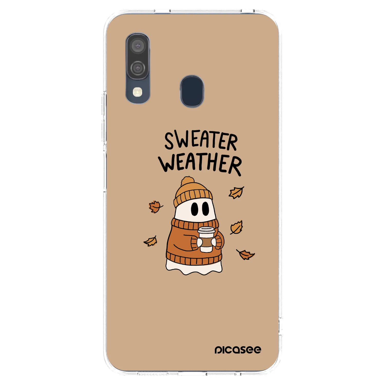 Picasee silikonska prozirna maskica za Samsung Galaxy A40 A405F - Sweater ghost
