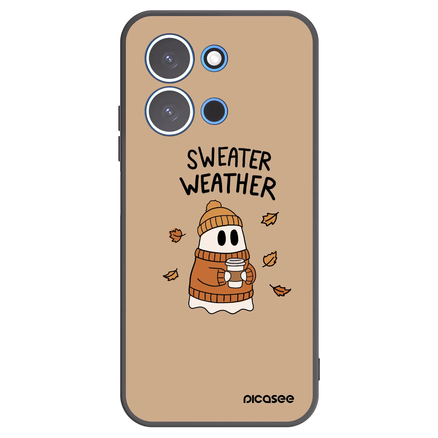Picasee crna silikonska maskica za Xiaomi Redmi 15C 4G - Sweater ghost