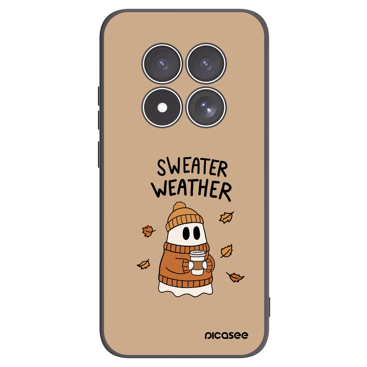 Picasee crna silikonska maskica za Xiaomi Redmi Note 15 Pro 4G - Sweater ghost