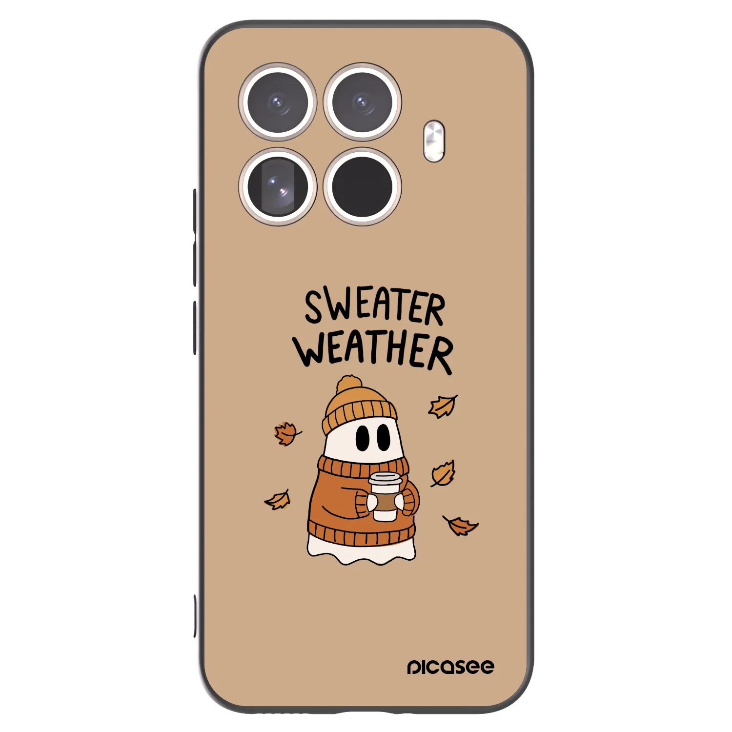 Picasee crna silikonska maskica za Xiaomi 15T Pro - Sweater ghost
