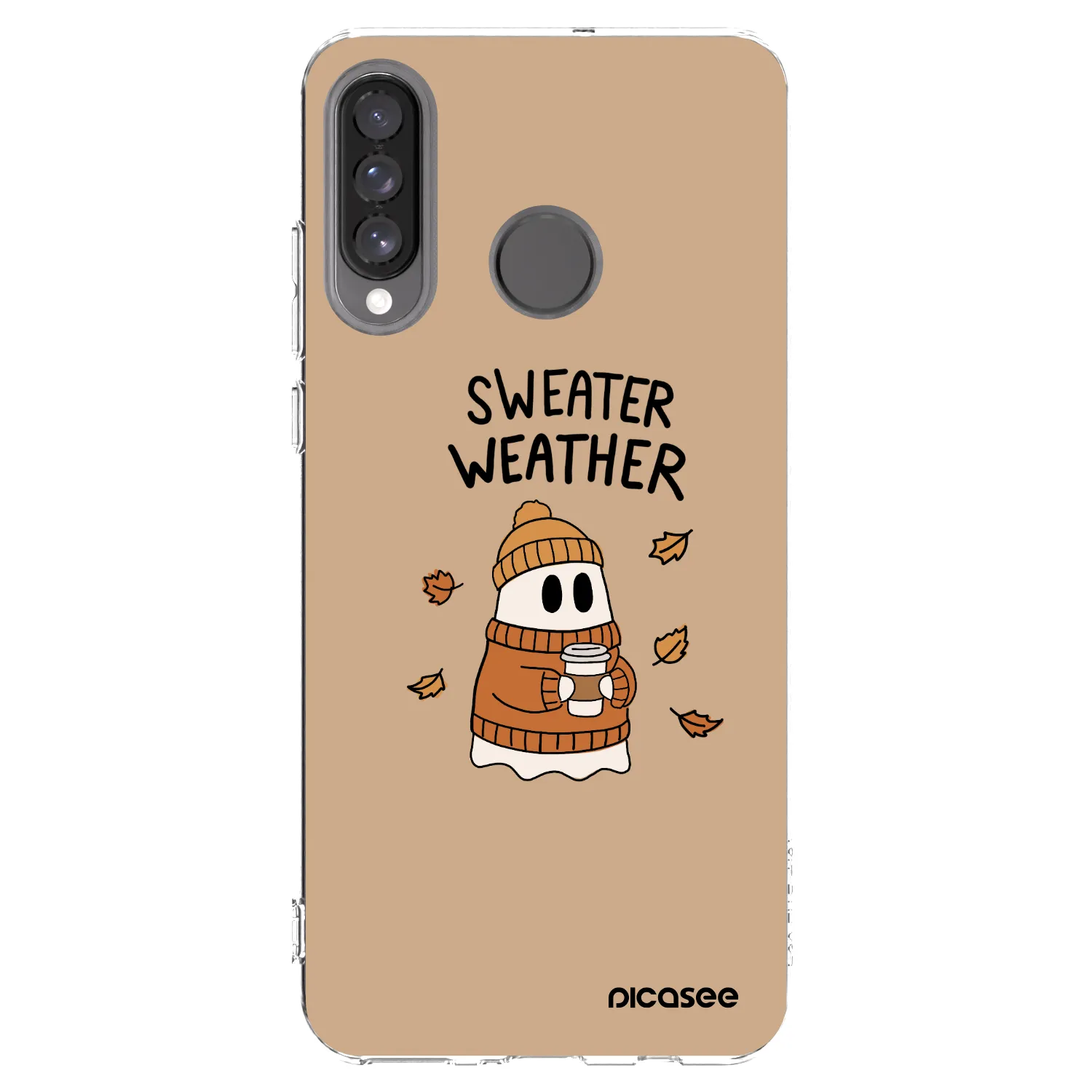 Picasee silikonska prozirna maskica za Huawei P30 Lite - Sweater ghost