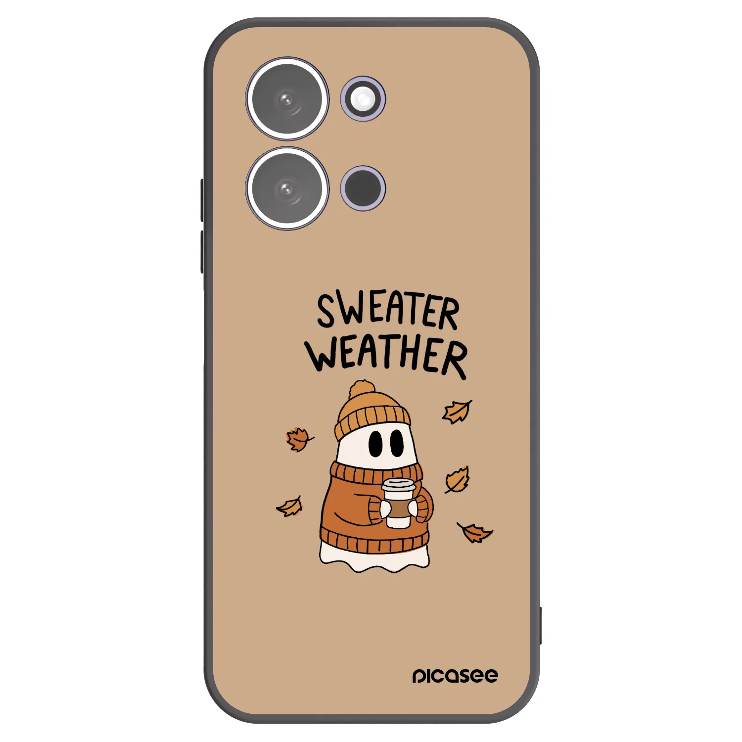 Picasee crna silikonska maskica za Xiaomi Redmi 15C 5G - Sweater ghost