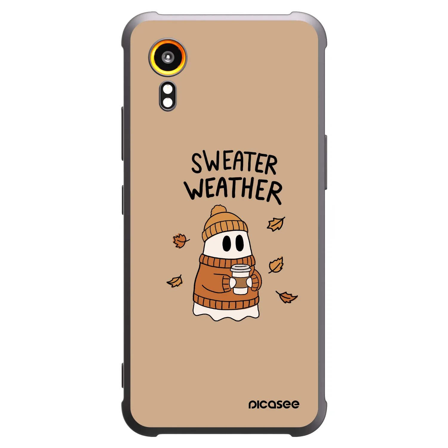 Picasee crna silikonska maskica za Samsung Galaxy XCover 7 - Sweater ghost