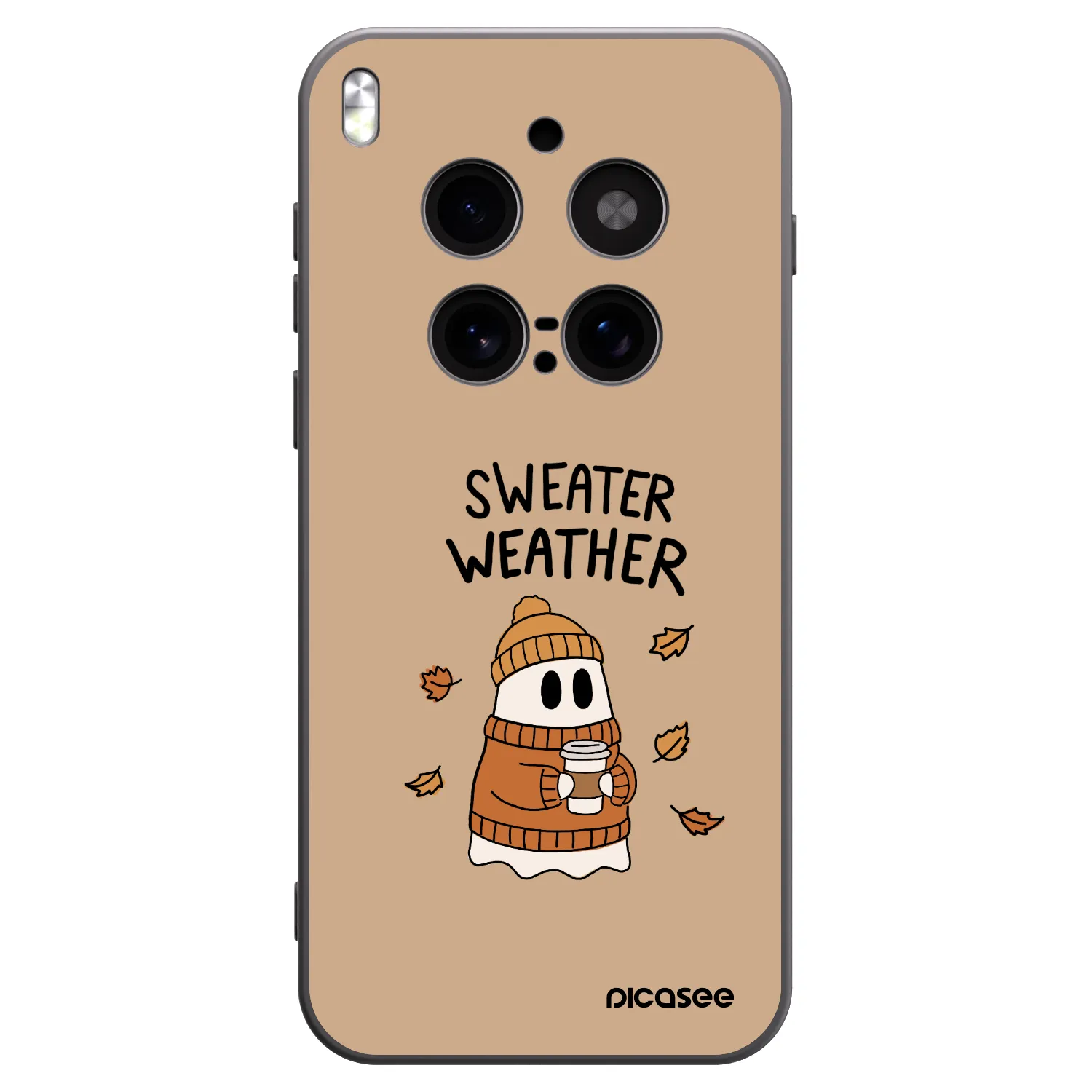Picasee crna silikonska maskica za Vivo X300 Pro - Sweater ghost