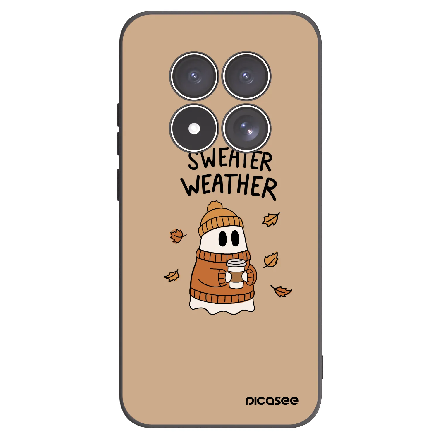 Picasee crna silikonska maskica za Xiaomi Redmi Note 15 Pro 5G - Sweater ghost