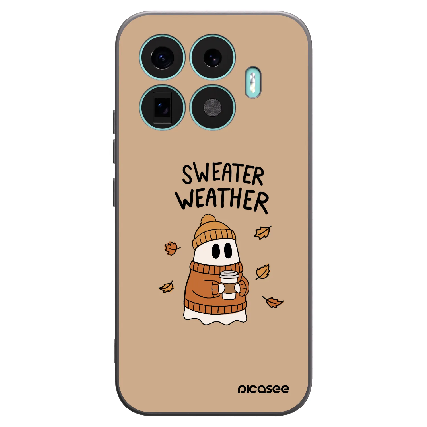 Picasee crna silikonska maskica za Xiaomi 17T - Sweater ghost