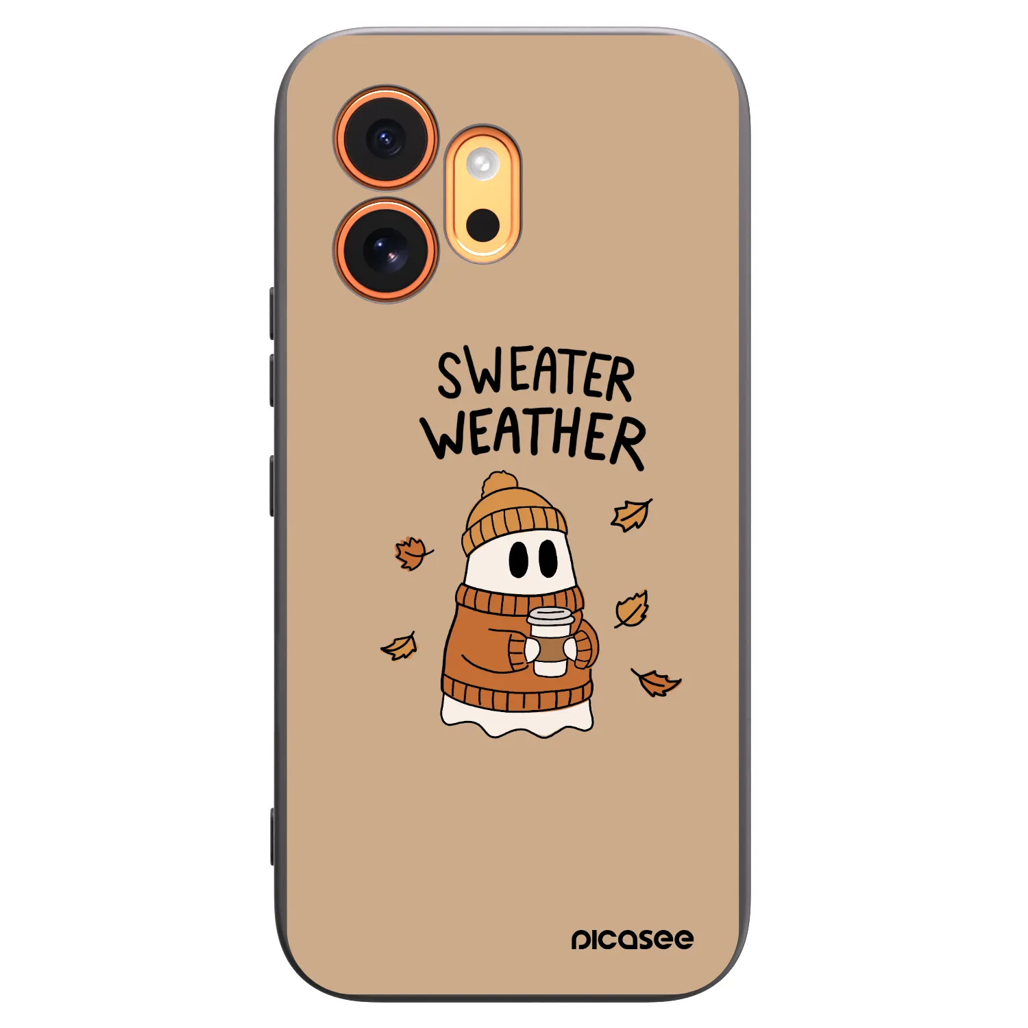 Picasee crna silikonska maskica za Honor 600 - Sweater ghost