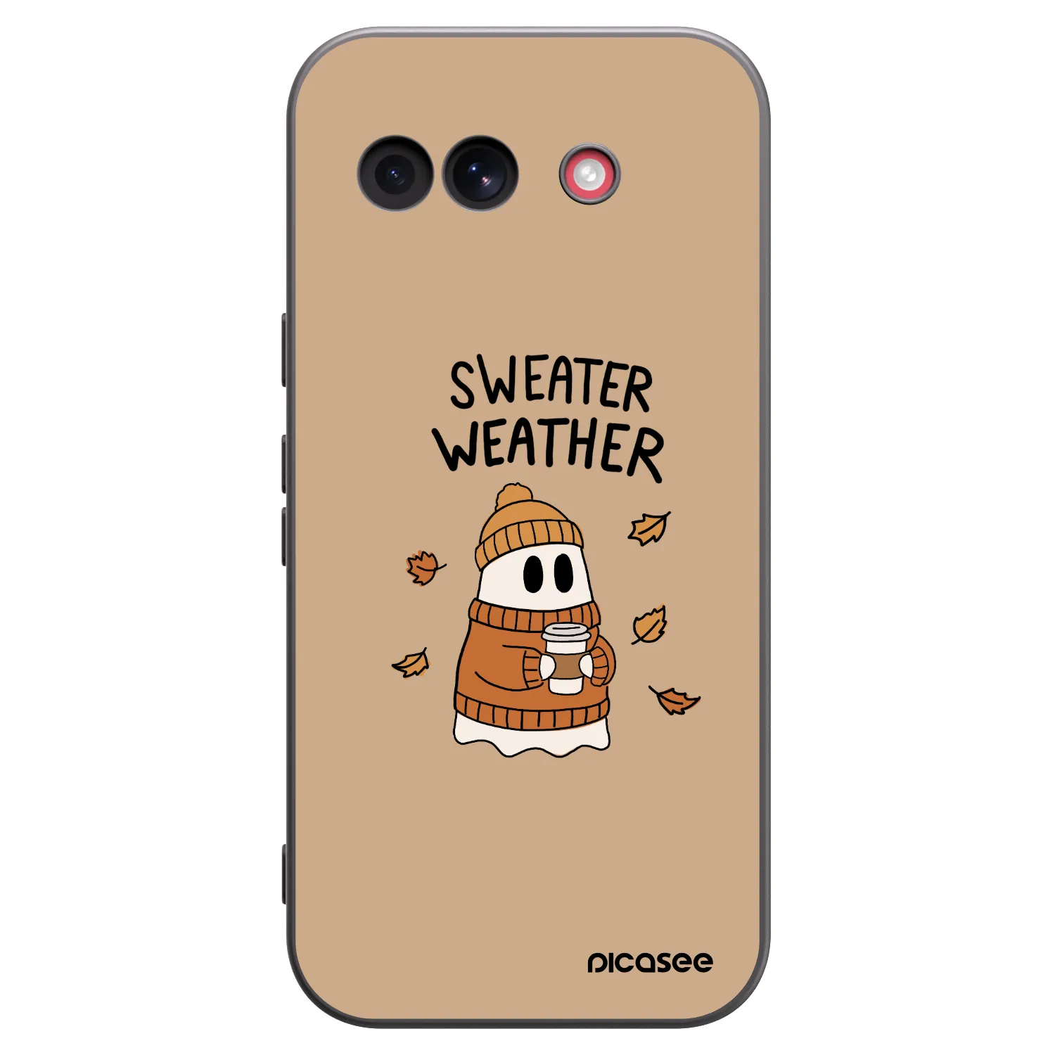 Picasee crna silikonska maskica za Google Pixel 10a - Sweater ghost