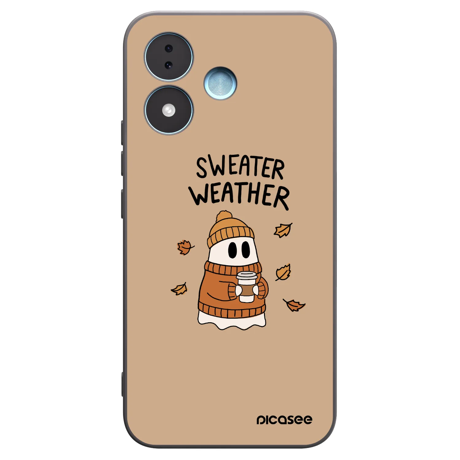 Picasee crna silikonska maskica za Xiaomi Redmi Note 17 5G - Sweater ghost