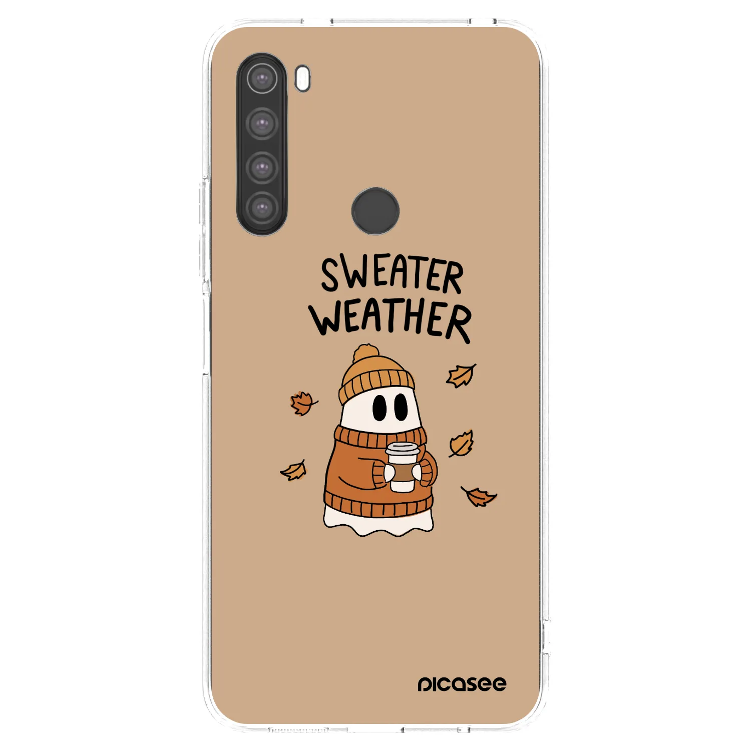 Picasee silikonska prozirna maskica za Xiaomi Redmi Note 8 - Sweater ghost