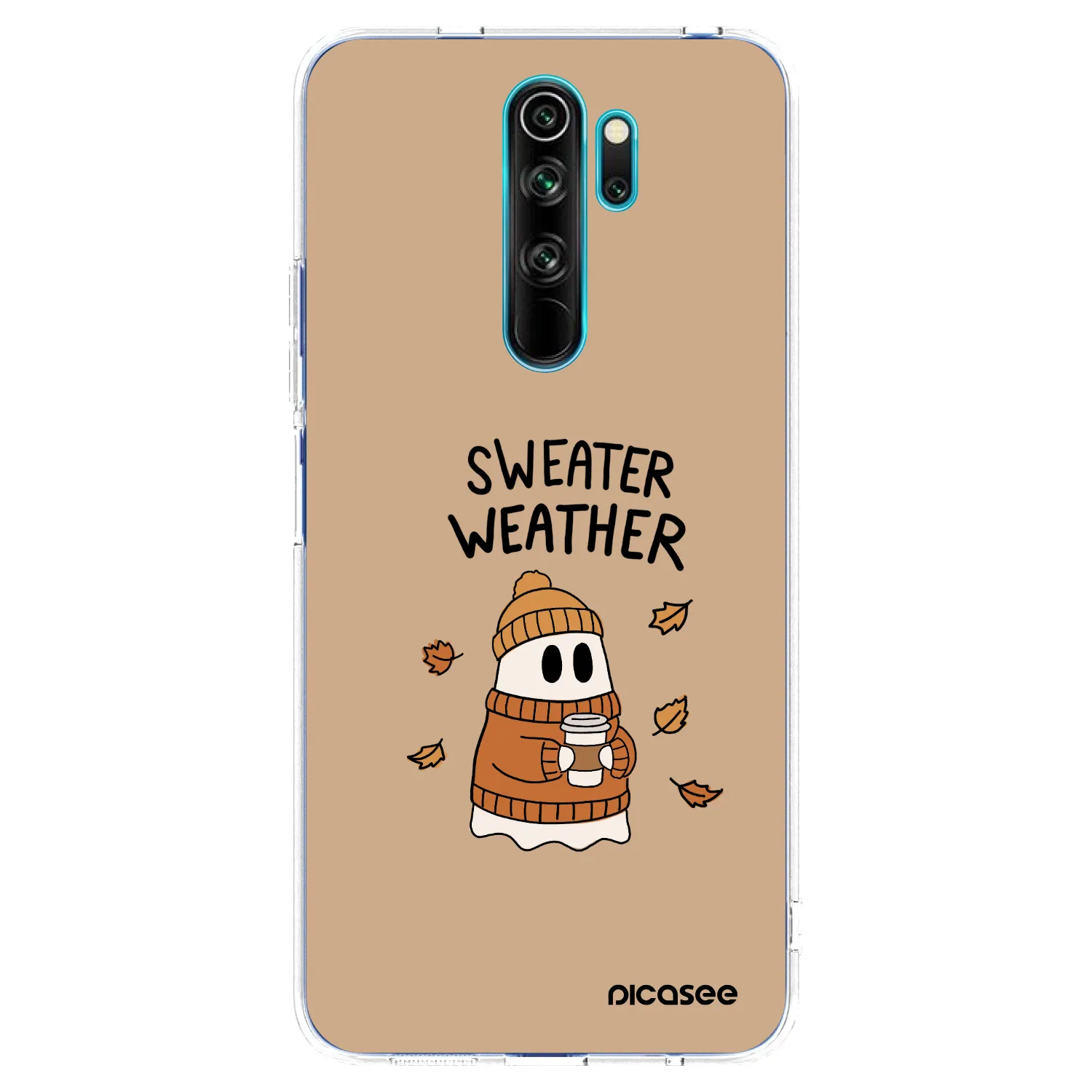 Picasee silikonska prozirna maskica za Xiaomi Redmi Note 8 Pro - Sweater ghost