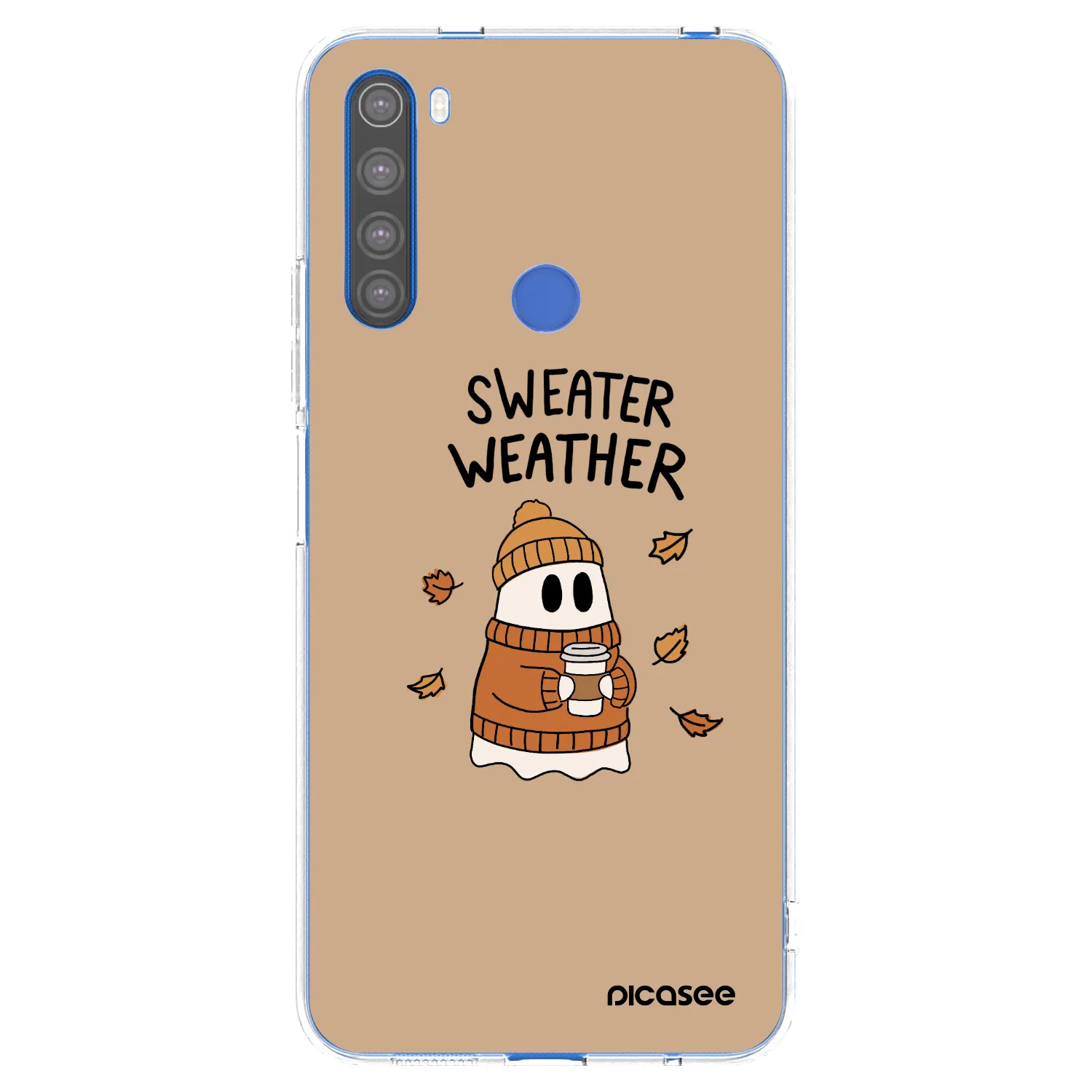 Picasee silikonska prozirna maskica za Xiaomi Redmi Note 8T - Sweater ghost