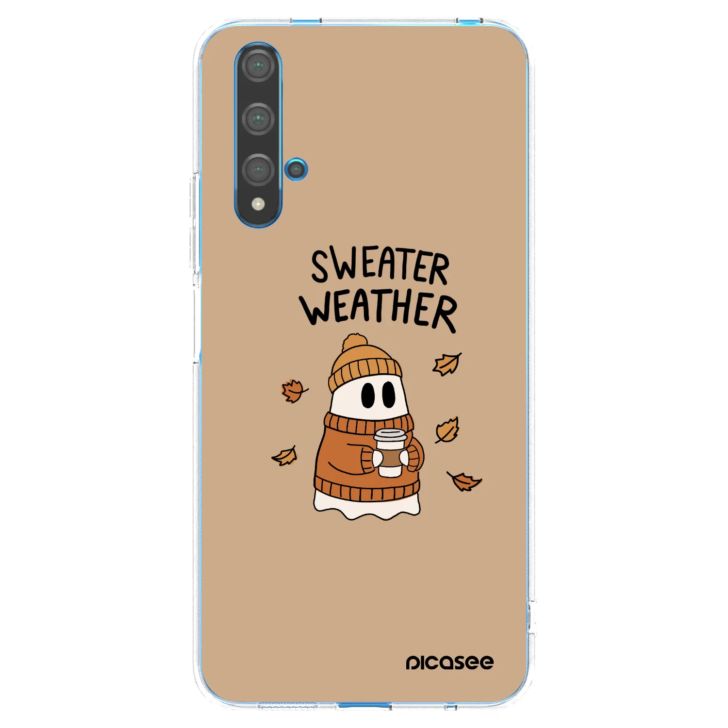 Picasee silikonska prozirna maskica za Huawei Nova 5T - Sweater ghost