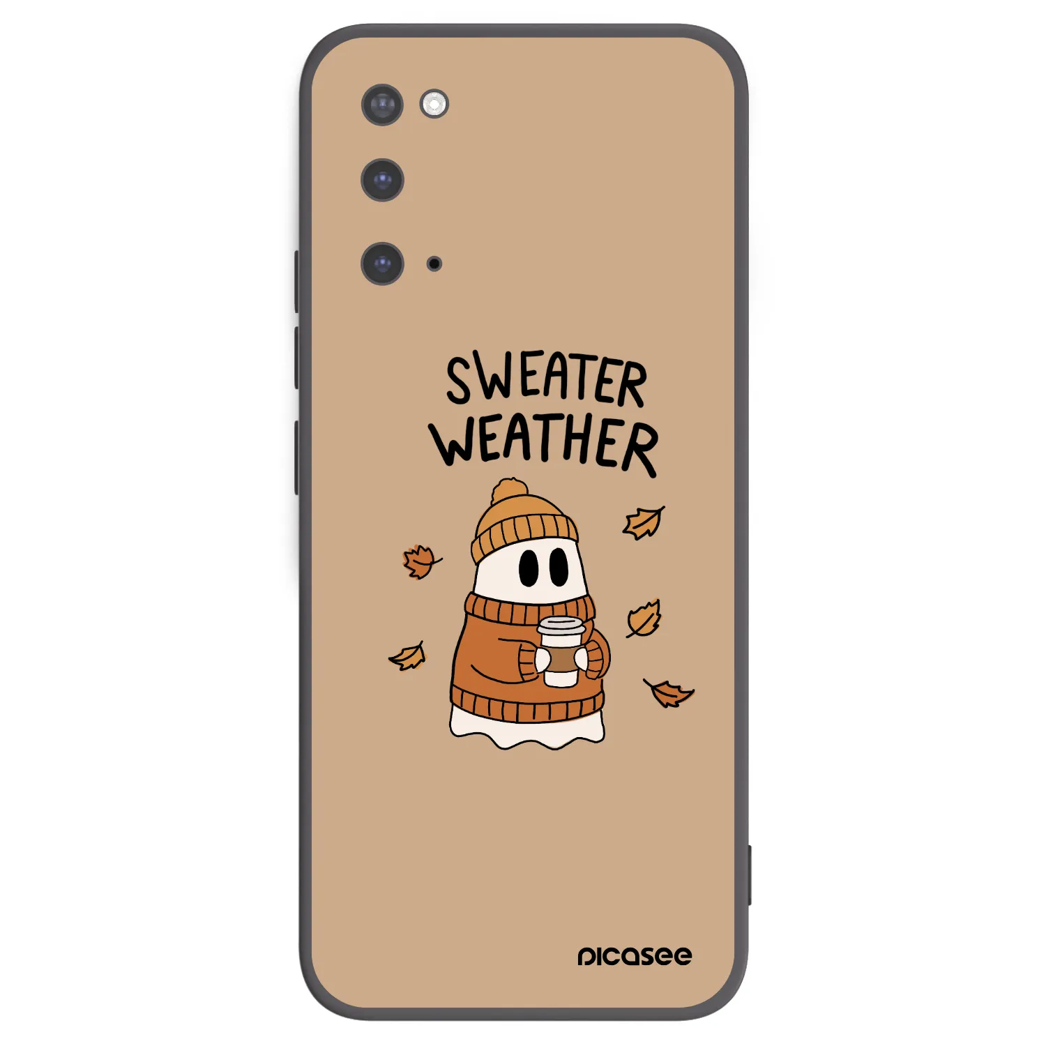 Picasee crna silikonska maskica za Samsung Galaxy S20 G980F - Sweater ghost
