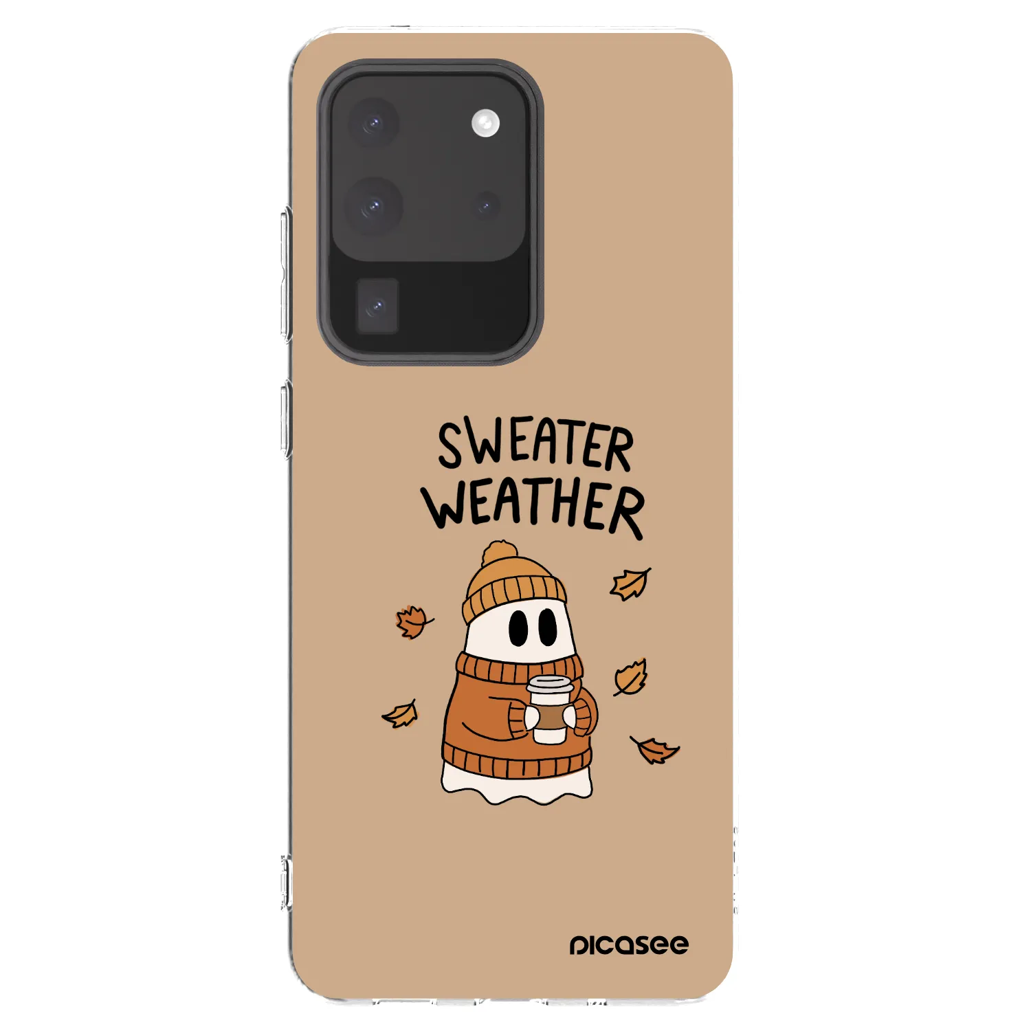 Picasee silikonska prozirna maskica za Samsung Galaxy S20 Ultra 5G G988F - Sweater ghost
