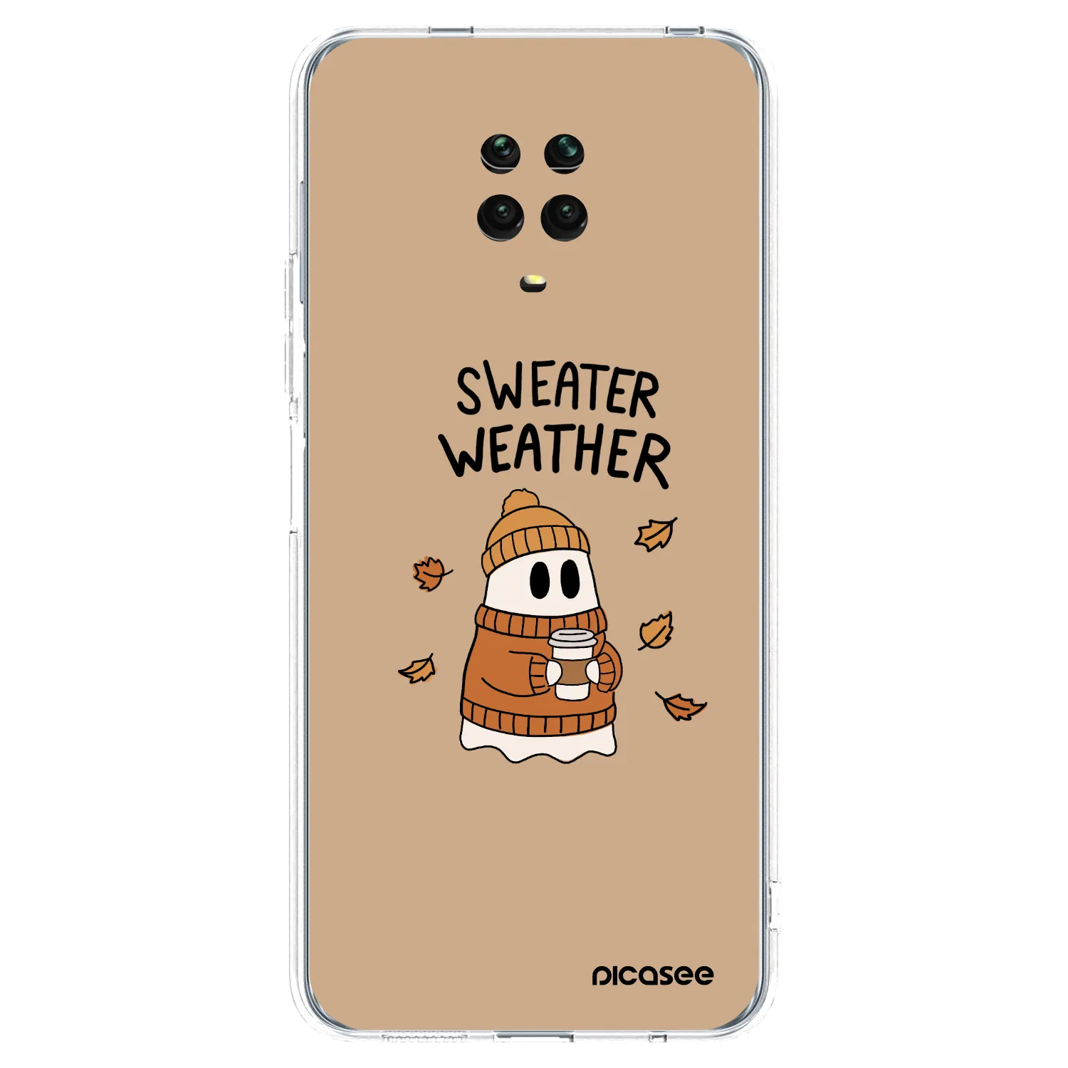 Picasee silikonska prozirna maskica za Xiaomi Redmi Note 9 Pro - Sweater ghost