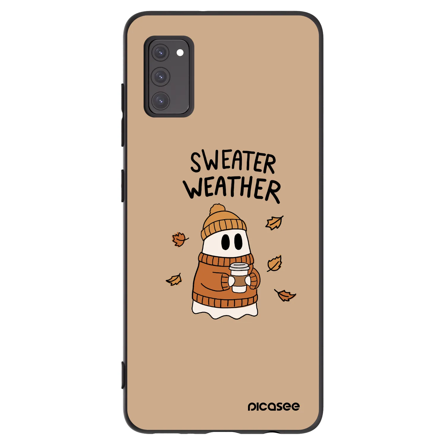 Picasee crna silikonska maskica za Samsung Galaxy A41 A415F - Sweater ghost