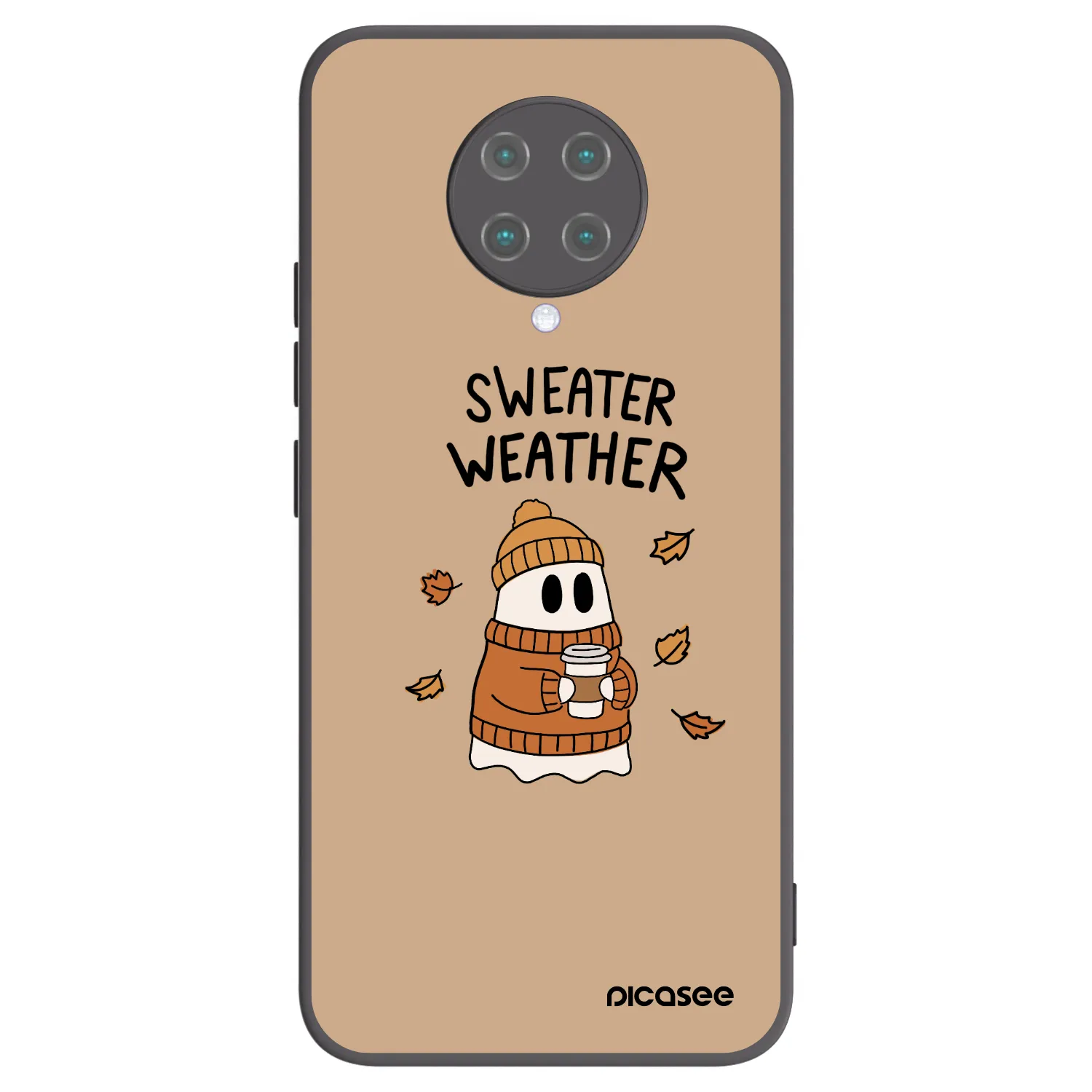 Picasee crna silikonska maskica za Xiaomi Poco F2 Pro - Sweater ghost