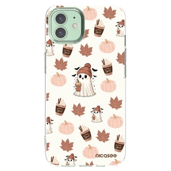 Picasee silikonska prozirna maskica za Apple iPhone 12 - Pumpkin spice