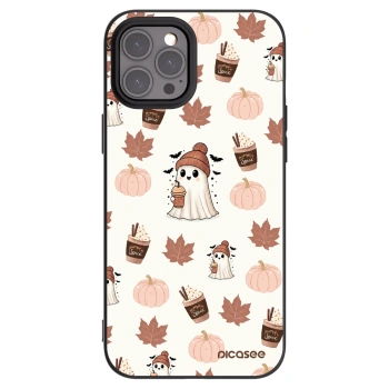 Crna silikonska maskica za Apple iPhone 12 Pro Max - Pumpkin spice