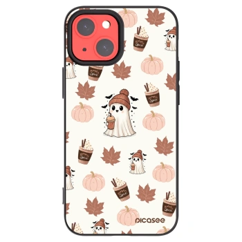 Crna silikonska maskica za Apple iPhone 13 mini - Pumpkin spice